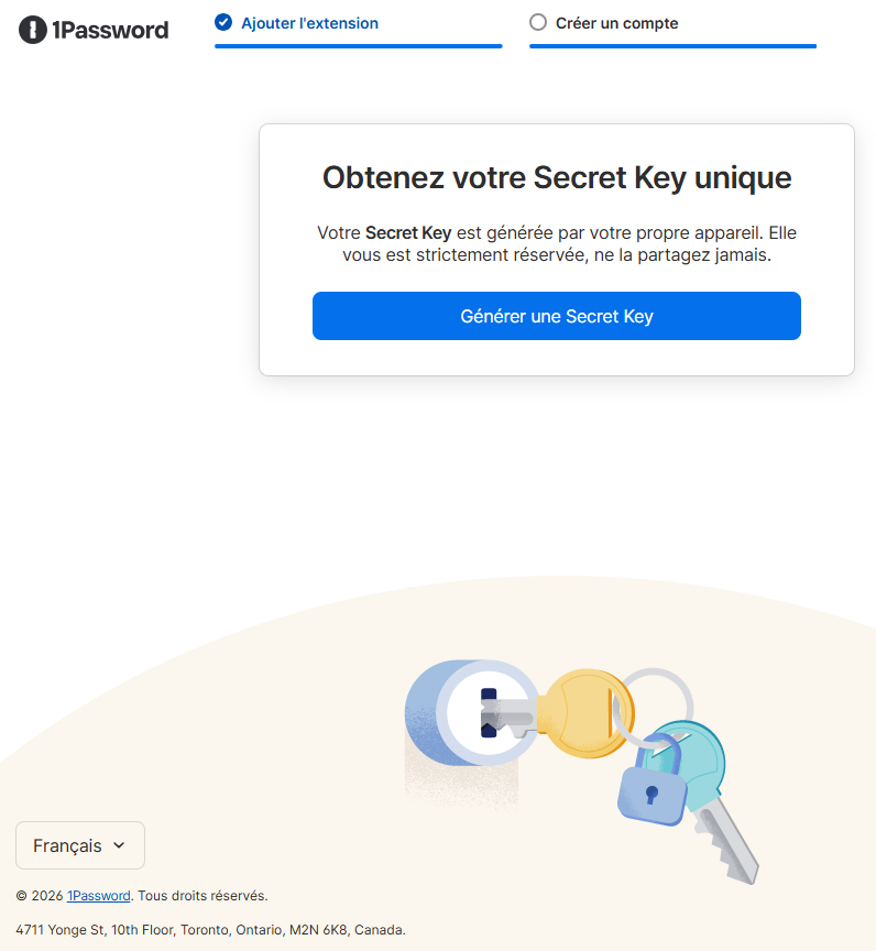 Générer la Secret Key