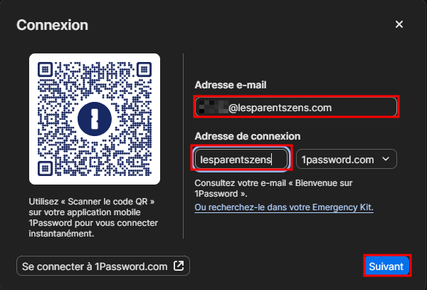 Formulaire de connexion