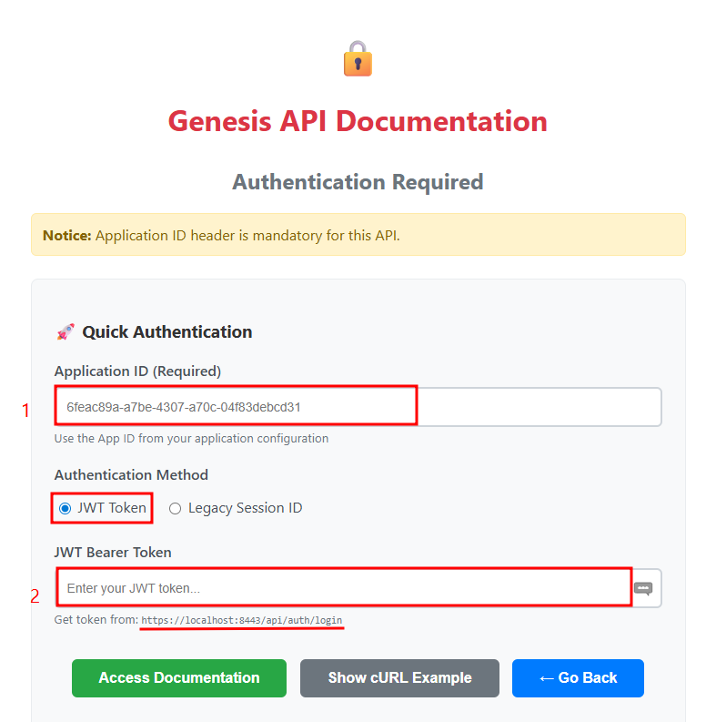 api-genesis authentification