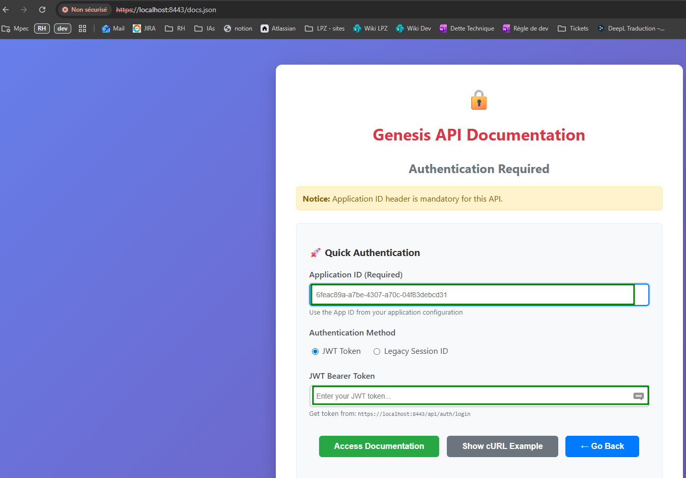 Authentification doc